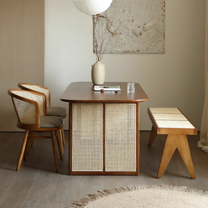 Nordic retrò <span class=keywords><strong>tavolo</strong></span> e sedia in legno massello stile Wabi Sabi ovale <span class=keywords><strong>tavolo</strong></span> da pranzo <span class=keywords><strong>6</strong></span> <span class=keywords><strong>posti</strong></span> per mobili ristorante - Product Image 2