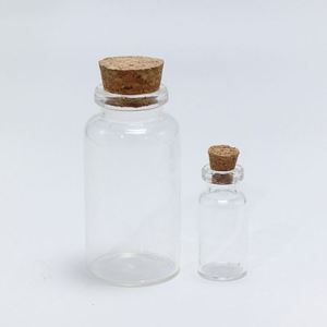Vente en gros de mini flacons ronds pour vœux, 5ml, 10ml, 15ml, 20ml, 25ml, flacons en verre transparent, logo personnalisé, impression sérigraphique, emballage cosmétique, bouchon en liège - Product Image 4