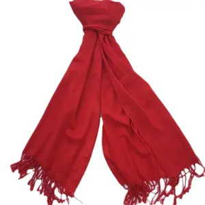 Automne hiver hommes et femmes universel gland châles couleur unie chinlon cachemire chinois rouge écharpe