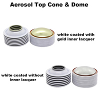 Composants supérieurs et inférieurs pour aérosols : Cône et dôme, diamètres 45/52/57/65/70mm