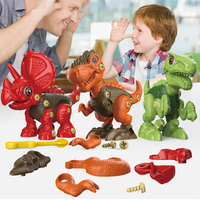Kit de construction de dinosaures en plastique à assembler soi-même – Jouet éducatif créatif pour collection de distributeurs