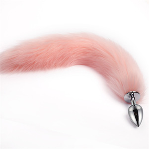 Paslanmaz çelik pembe tilki kuyruğu Anal popo fiş, cinsel gösteri yetişkin ürünleri, kadınlar için BDSM özel popo fiş Anal stimülatörü - Product Image 3