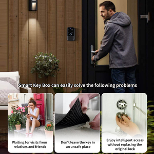 Lifelibero Tuya BLE Nhà Thông Minh Key Khóa An Toàn Hộp Không Thấm Nước Cho Airbnb Bất Động Sản Điện Tử Key Trường Hợp Vân Tay Pin Mã Gỗ - Product Image 5