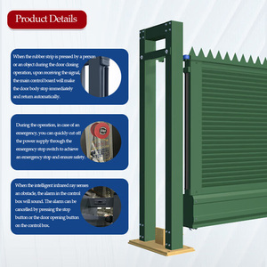 Puerta Corredera Telescópica Automática de Estilo Moderno para Exteriores, Seguridad Retráctil Industrial para Patio, Hospital y Exteriores - Product Image 3