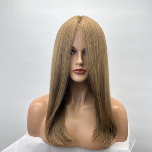 100% naturale vero e proprio vergine capelli umani lunghi pieno pizzo tutta in seta Top Base <span class=keywords><strong>parrucche</strong></span> con PU pelle sottile intorno per il cancro - Product Image 3