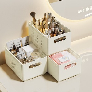 Extendable Cabinet Storage Box Narrow Long <b>Drawer</b> Type Kitchen Organizer Desktop Container Foldable No Lid Solid Color Rectangle - Product Image 4