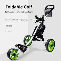 Chariot de golf pliable en gros, chariot à trois roues, sac, chariot à main, produits des fabricants, chariot pliable moderne