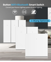 Interrupteurs muraux intelligents Wi-Fi 3 gangs avec bouton, prise réseau neutre + ligne L, commande vocale Alexa, Smart Life 10A ABS
