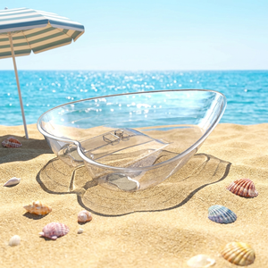 Kayak transparent en plastique en forme de cœur, bateau <span class=keywords><strong>à</strong></span> pagaie <span class=keywords><strong>clair</strong></span> pour touristes, équipement de jeux aquatiques - Grande Vente - Product Image 1