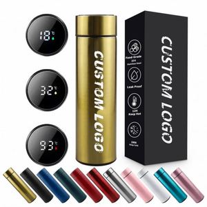 ขวดน้ำอัจฉริยะคุณภาพสูง 500 มล. สแตนเลส 304 พร้อมจอแสดงอุณหภูมิ LED ดีไซน์สลักลายเก๋ไก๋ สำหรับเด็ก - Product Image 6