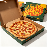 Boîtes à pizza en carton ondulé kraft de qualité alimentaire, gaufrées mat, résistantes à la graisse, personnalisables avec logo, plusieurs tailles, écologiques, vente en gros SP5288