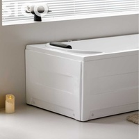 Baignoire de massage d'angle moderne blanche en acrylique avec drain, écologique, autoportante, spa, bain à remous