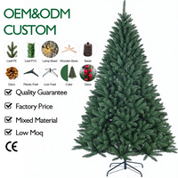 Arbre de Noël artificiel UMIND de haute qualité en PVC vert, 120 cm x 300 cm, neuf, avec décorations