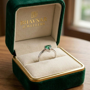 925 Sterling Silver Triangle Green Gemstone Solitaire <b>Ring</b> Minimalist <b>Emerald</b> Shade Trillion Cut Crystal <b>Band</b> Gift for Women - Product Image 4
