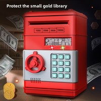Tirelire pour enfants avec fonction de dépôt/retrait ATM, accessible par empreinte digitale et mot de passe, motif dessin animé