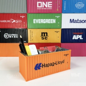 Hapag Lioyd Personalized <strong>Custom</strong> Logo Miniature <strong>Container</strong> Business Gift Plastic Crafts <strong>Pen</strong> Holder Box Shipping <strong>Container</strong> Model - Product Image 2