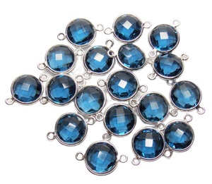 Conector de bisel hecho a mano de piedras preciosas de cuarzo Lolyte facetado de Plata de Ley 925 con accesorios y componentes de joyería de doble fianza - Product Image 2