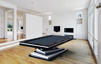 8ft Massivholz-Billardtisch mit Schieferplatte – 9-Ball-Tisch für Zuhause und Gewerbe, Indoor-Turnier-Qualität, langlebig, anpassbar