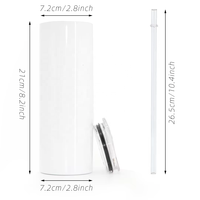 Gobelets isothermes en acier inoxydable à double paroi, blancs, 20 oz, droits, pour sublimation, en stock dans l'entrepôt américain