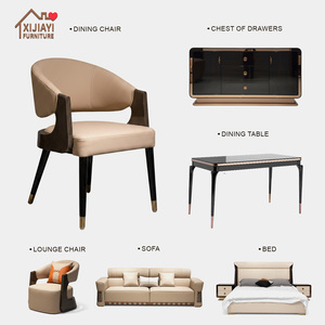 Sillas de Comedor de Cuero Genuino de Lujo Moderno Italiano Premium con Respaldo y Patas de Madera Ecológicas para Uso en Hoteles y Restaurantes - Product Image 4