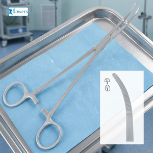 Pince hémostatique Mikulicz durable de haute qualité, à mâchoires légèrement courbées, 1x2 dents avec verrouillage à cliquet - Product Image 3