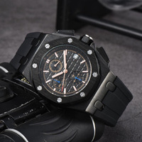 Montre-bracelet pour homme 2026, chronographe exquis à six aiguilles, bracelet en caoutchouc, polyvalente et tendance, idéale pour le bureau au quotidien