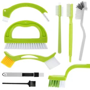 9 Pack Plastic Groove Cleaner Brush Set Multipurpose <b>Hand</b>-held Deep Cleaning Reusable Tile Joint <b>Scrub</b> Brush - Product Image 1