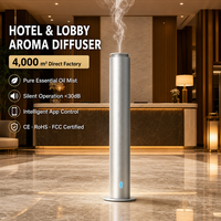 Diffuseur d'huiles essentielles intelligent avec contrôle par application, 500 ml, sans fil, autonome, pour voiture, showroom, salon