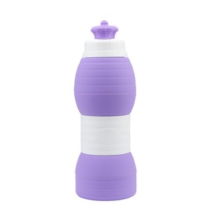ขวดน้ำพับได้ขนาด 600 มล. ทำจากซิลิโคน ปลอดสาร BPA พร้อมคาราไบเนอร์ สำหรับดื่มโดยตรง ป้องกันการรั่วซึม เป็นมิตรกับสิ่งแวดล้อม - Product Image 5