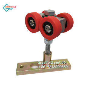 Herrajes Modernos para Paredes Móviles con Ruedas de <span class=keywords><strong>Nylon</strong></span> y Rieles Deslizantes de Aluminio, Rodillos Superiores para Paneles de Puertas Correderas - Product Image 3