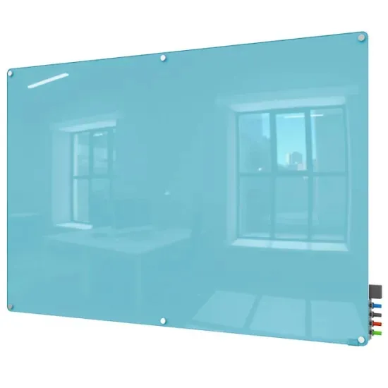 Panneau magnétique blanc de bureau, en verre, avec marqueur, 1 pièce