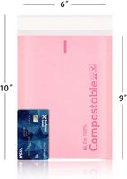Bolsa de Envío Ecológica, Degradable e Impermeable de Burbujas de Polipropileno Rosa para Comercio Electrónico, Tamaño Personalizado para Zapatos y Calcetines