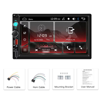Radio para Auto Podofo de 7'' con Pantalla Táctil Completa, Reproductor MP5 Estéreo, FM, EQ, USB, Carga Rápida, Control del Volante, Amplio Stock