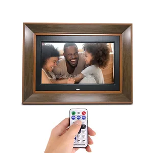 High Resolution 10" Lcd Screen Digital Frame Wooden Frame Electronic Photo Frame