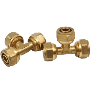 PEX Brass TEE Ba Cách Nước Cung Cấp Đường Ống Dẫn Nước Chất Liệu Phụ Kiện Vệ Sinh Nối Ống, Phụ Kiện Ống Vuông Kết Nối - Product Image 1