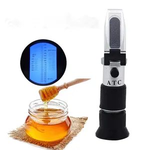 Refractometer 58-90% Brix Handheld Honey Tester Beekeeping Equipment Refractometer Pure Aluminum Styles