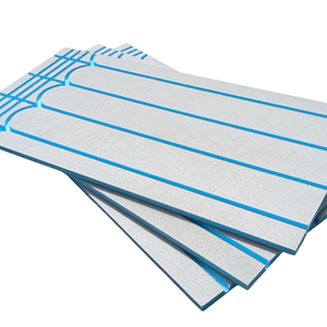 Plancher chauffant en XPS recouvert de ciment pour pose flottante sèche - Product Image 1