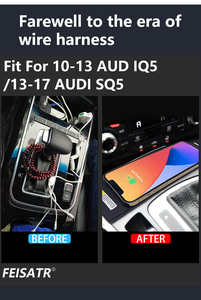Para Audi Q5 2012-2017, Placa Adaptadora Magnética para Carga Inalámbrica Rápida y Manos Libres, Modificación Interior, Accesorios para Auto - Product Image 5
