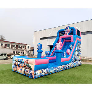 Nouveau design, toboggan gonflable à thème de dessin animé, combo château gonflable et trampoline, toboggans gonflables commerciaux pour aire de jeux et parc - Product Image 4