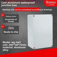 Boîtier extérieur en aluminium moulé sablé YQWEIG FA63 240x160x75mm, boîte de jonction, niveau de protection d'étanchéité des câbles : Aucun