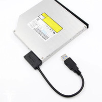 Câble adaptateur convertisseur USB3.0 vers Mini Sata II 7+6 13 broches pour lecteur de CD/DVD ROM Slimline d'ordinateur portable