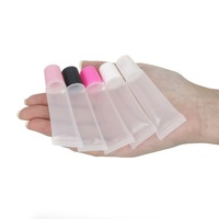 Tubes de rouge à lèvres transparents de luxe vides, 15 ML, 10ML, brillant à lèvres, baume à lèvres, Tube en plastique avec couvercle doré et argenté