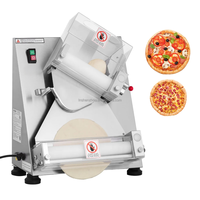 Laminoir à pâte à pizza automatique et machine à pâtes électrique professionnelle, épaisseur réglable, pour boulangerie, avec couvercle de pressage de pâte