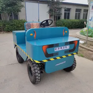 High Quality 4 Wheels Pallet Truck 3-4T Heavy Duty Cargo Transport Trolley Transfer Cart For Goods Moving