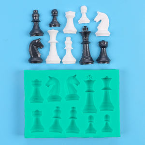 डिय चॉकलेट सिलिकॉन शतरंज मोल्ड रचनात्मक क्रिस्टल गोंद शतरंज के टुकड़े अरोमाथेरेपी मोमबत्ती गहने - Product Image 6