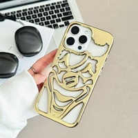 Coque de téléphone sculptée Clown pour iPhone 18 Pro Max, finition brillante électroplaquée, coque souple en TPU pour Apple 18 Series