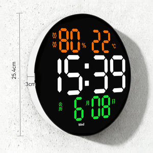 Grande <span class=keywords><strong>Orologio</strong></span> da <span class=keywords><strong>Parete</strong></span> Digitale LED Intelligente con Pannello Funzionale Personalizzabile per Soggiorno e Chiesa - Product Image 5