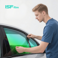 ISF 2.5 Mil 61% VLT 93%IRR Film céramique nano vert professionnel pour concessionnaires mondiaux, protection UV, contrôle solaire, changement de couleur de voiture