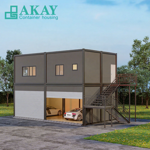 Appartement moderne à double couche <span class=keywords><strong>Garage</strong></span> extérieur + résidence Maisons élégantes préfabriquées Maison modulaire préfabriquée Maison en conteneur - Product Image 1