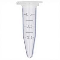Tube à centrifuger 0,5 ml en polypropylène (PP) transparent, fond conique gradué, personnalisable ODM/OEM